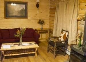 Couch in King suite at The Ranch