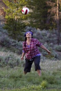 Woman enjoying Volleyball