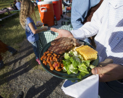 Just One of Many Hearty Meals at the Triangle C Ranch