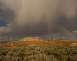 A Stormcloud and a Rainbow Just Outside Dubois WY
